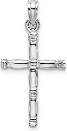 Diamond2Deal 14k Gold 3-D Polished Cross Charm Pendant