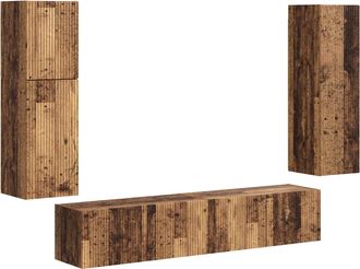 vidaXL Conjunto De Mueble De Tv 4 Uds. Madera Vieja Vidaxl