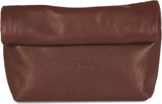 Cortana Delhi L- bordeaux leren clutch - Dames - Clutches - Rood - ONE Size - Leer - Tassen