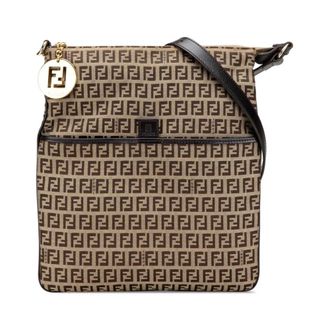 Fendi Pre-owned Cross Body Bags, female, Brown, Size: ONE SIZE Pre-owned Zucchino Canvas Crossbody Bag
