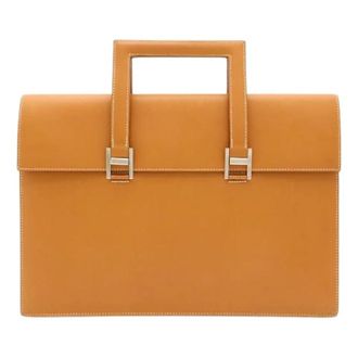 Herm&egrave;s Pre-owned Vintage Handbag - Dames - Pre-owned - Bruin - Maat: ONE Size Leer