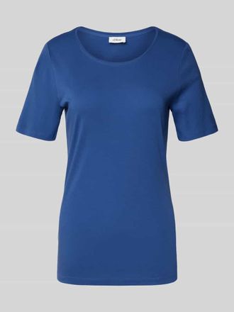 s.Oliver Red Label Regular Fit T-Shirt aus reiner Baumwolle in Blau, Größe 34