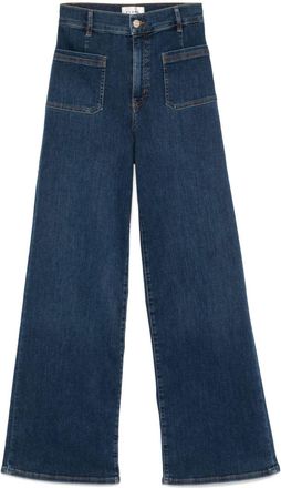 Frame Denim Le Slim Palazzo Jeans - Womens - Organic Cotton/Recycled Polyester/Elastane/Cotton