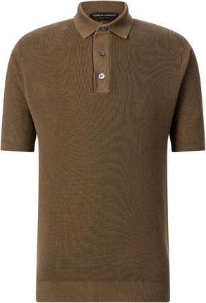 FILIPPO DE LAURENTIIS Skipper Polo Shirt - Heren - Ronde hals truien - Bruin - XL - Katoen - Truien & Vesten