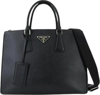 Prada Pre-owned Handbags, female, Black, Size: ONE SIZE Pre-owned Vintage Tote Bag