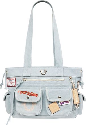 True Religion Multi-Patch Denim Tote