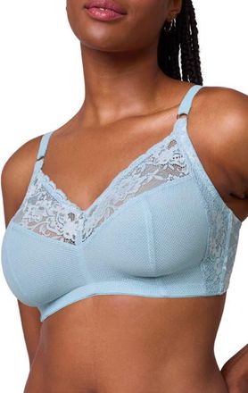 Montelle Intimates Ayla Wireless Bra in Dewdrop/chantilly at Nordstrom, Size 34C