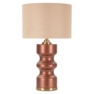 Dmora L&aacute;mpara De Mesa Dabame, Necesita 1 Bombilla, Casquillo E27, Pantalla, Rosa