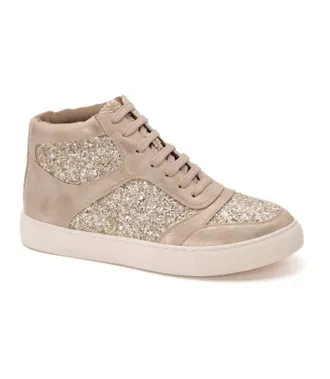 Corkys Footwear Womens Notorious High Top Sneakers In Gold Metallic