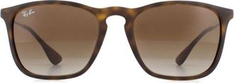 Ray-Ban Mens Sunglasses Chris 4187 856/13 Rubber Havana Gradient Brown - One Size
