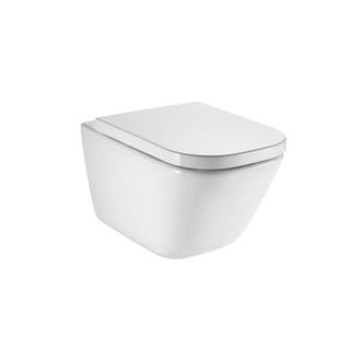Roca Roca - Pack The Gap: Inodoro Suspendido Sin Brida De Cer&aacute;mica Con Tapa Softclose De Duroplast, Blanco (a34h47l000)