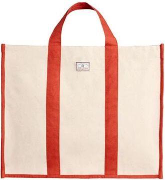 Ines De La Fressange Alicia tote tas rood maat L - Dames - Shoppers - Rood - ONE Size - Katoen - Tassen