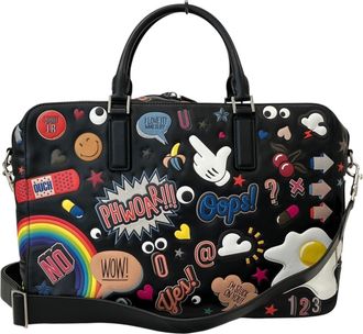 Anya Hindmarch Black Multi-Color Briefcase (Pre-Owned)