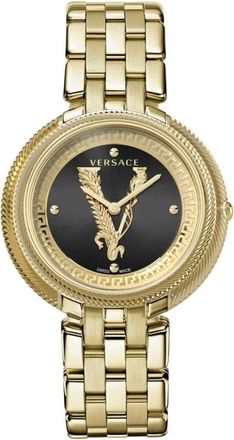 Versace Thea 38mm - Dames - Horloges - Geel - ONE Size - Accessoires