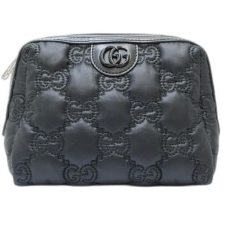 Gucci Black Nylon Leather Pouch Wash Bag (Pre-Owned)