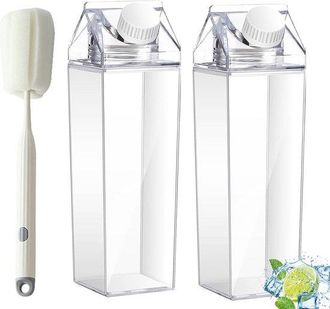 OEM Botellas De Agua Hechas Con Cart&oacute;n De Leche, Cart&oacute;n De Leche Transparente De 1000 Ml, Botella De Agua Transparente, Botella De Leche Reutilizable