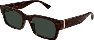 Gucci Green Rectangular Mens Sunglasses GG2084S 002 52