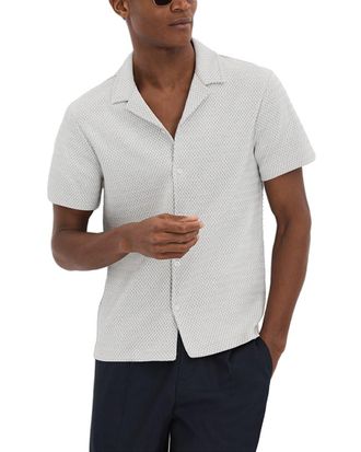 Reiss Brewer Textured Jacquard Top