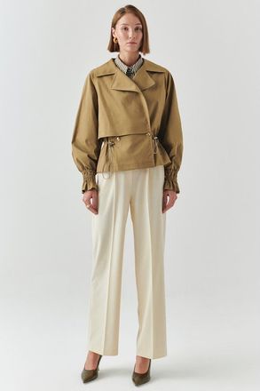 Exquise Yareli Collar Jacket in Camel at Nordstrom, Size X-Large