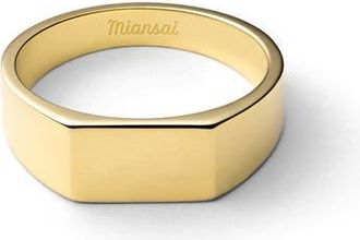 Miansai Geo Signet Ring in Gold Vermeil Polished at Nordstrom, Size 10