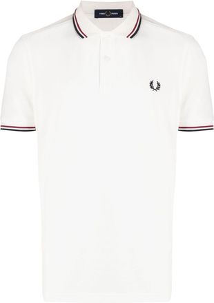Fred Perry contrast-trim cotton polo shirt - men - Cotton - S - White