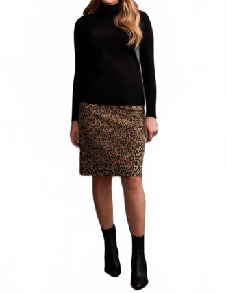 Tribal Long Sleeve Turtle Neck Sweater In Black