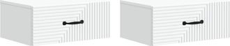 vidaXL Mesita De Noche De Pared 2 Uds. 49 X 34,5 X 20 Cm Vidaxl