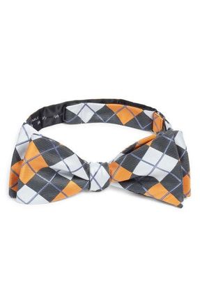 Clifton Wilson Argyle Silk Bow Tie in Orange at Nordstrom