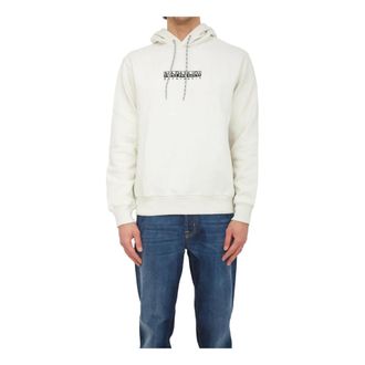 Napapijri Hoodies, male, White, Size: XL Sweatshirt