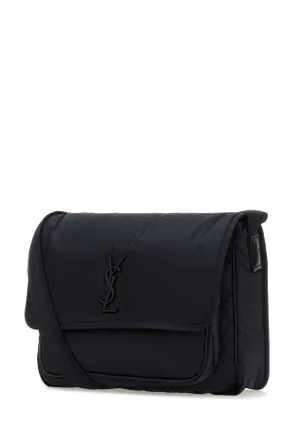 Saint Laurent Mens Dark Blue Nylon Niki Crossbody Bag Dkblueberrynero Borse A Tracolla