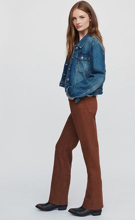 Mother The Kick It High-Rise Straight Leg Jeans