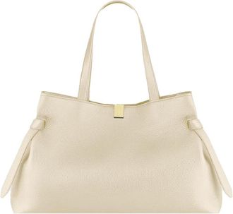 Yuzefi Textured Leather Tote Bag with Dual Top Handles