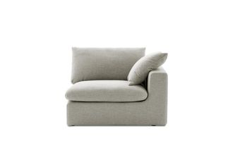 Castlery Gray Right Arm Sofa Dawson by Castlery, Grey, Feather-Filled Cushions