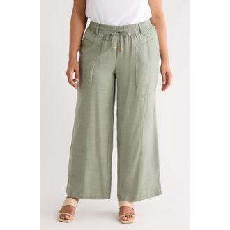 Wit & Wisdom Skyrise Drawstring Pants in Loden Green at Nordstrom, Size 2 X
