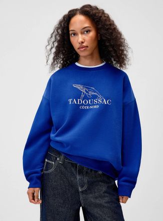 Twik Womens Oversized destination fleece sweatshirt