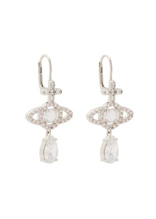 Vivienne Westwood Olympia Pav&eacute; Drop Earrings - Silver - One Size
