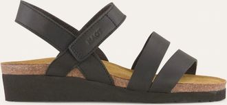 Naot Womens Kayla Strap Sandal In Black Matte Leather