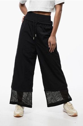 Off-white Wide Leg Nylon CRISPY Pants with Removable Cuffs size 38