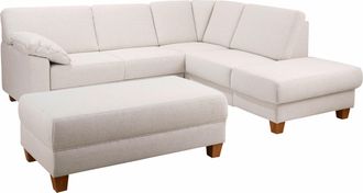HOME AFFAIRE Ecksofa »Belfort L-Form« mit Federkern, wahlweise mit Bettfunktion und Stauraum