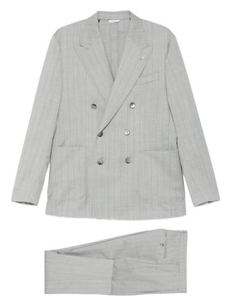 Manuel Ritz double-breasted pinstripe suit - men - Wool - 54 - Grey
