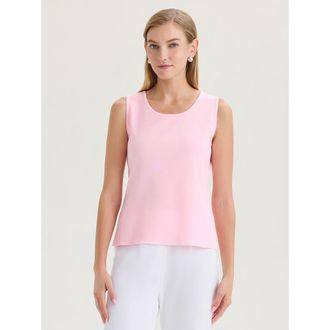 Misook Double Scoop Neck Mylana Knit Tank in Cherry Blossom at Nordstrom, Size Xx-Large