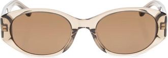 Balenciaga Tuesday Round AF Zonnebril - Dames - Zonnebrillen - Bruin - ONE Size - Accessoires