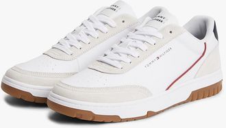Tommy Hilfiger Mens Mixed-Media Court Sneaker - White - US 11.5 / EU 45