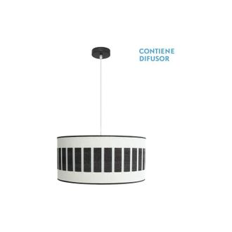 Fabrilamp Fabrilamp - Colgante Ivanna 2xe27 Negro/blanco-madera Negra Regx50x50 Cm