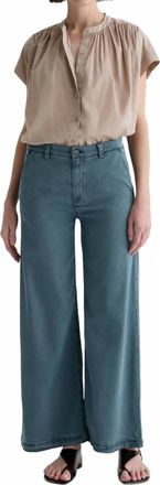 AG - Adriano Goldschmied Caden Wide Leg Trouser In Sulfur Slate Storm