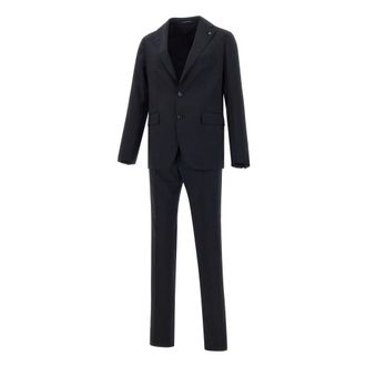 Tagliatore Single Breasted Suits, male, Blue, Size: 3XL 120s Wool Two-Piece Suit
