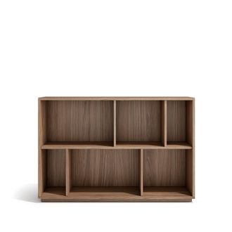 HERDASA Estanter&iacute;a Librer&iacute;a, Colecci&oacute;n Nack, Con 2 Niveles De Altura En Melamina Color Nogal Velmore