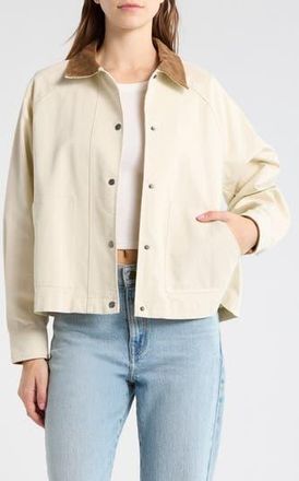 Melrose and Market Twill Barn Jacket in Ivory Dove at Nordstrom Rack, Size Xx-Small