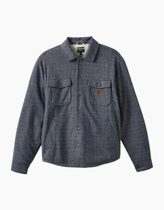 Brixton Mens Brixton Herringbone Durham Sherpa Lined Jacket - Grey - Size: 38/Regular