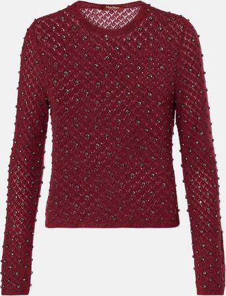 Max Mara Pullover Rally con cristalli